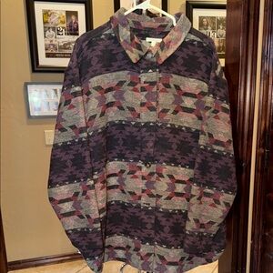 Maurices Multicolor Textured wool like shirt jacket 2X